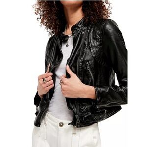 Free People Heartbreaker Vegan Moto Jacket